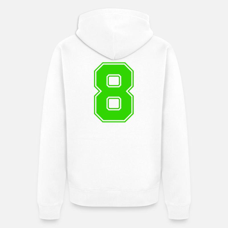 8-- - Veste à capuche bio Premium Unisexe - blanc