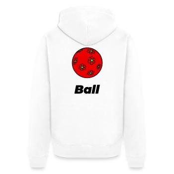 Ballon - Veste à capuche bio Premium Unisexe - blanc - Dos - Thijin (182cm)