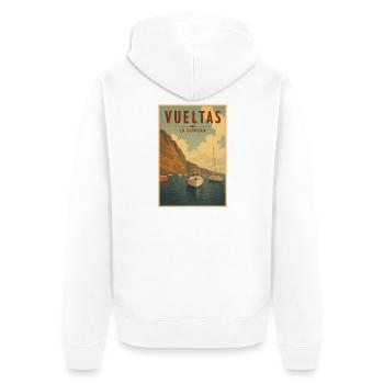 Vueltas La Gomera Poster - Unisex Premium Bio Zip Hoodie - Weiß - Hinten - Thijin (182cm)