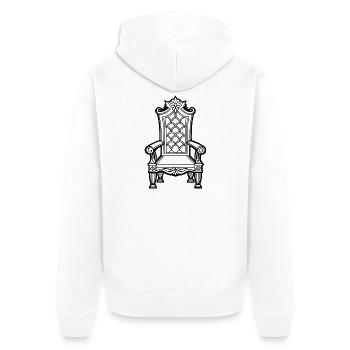 Fauteuil du Trône - Veste à capuche bio Premium Unisexe - blanc - Dos - Thijin (182cm)