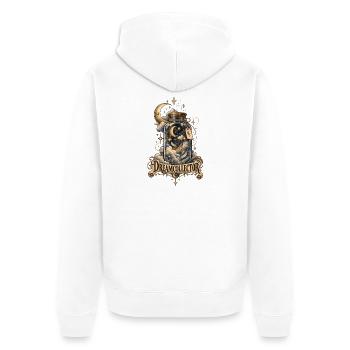 Capture all your dreams and make them come true - Unisex Premium Organic Zip Hoodie - white - Back - Thijin (182cm)