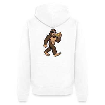 Sasquatch Mange Pizza - Veste à capuche bio Premium Unisexe - blanc - Dos - Thijin (182cm)