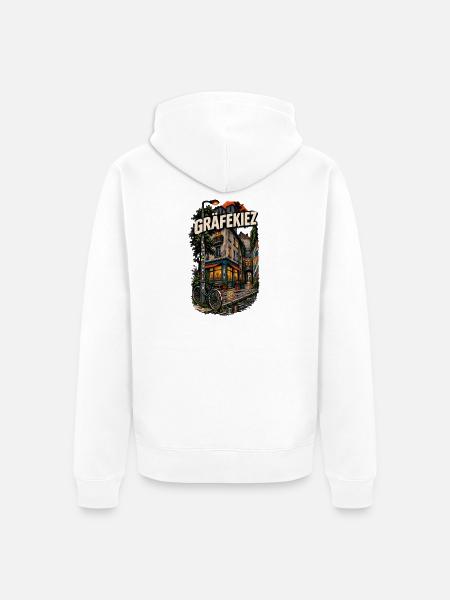 Gräfekiez Berlin Kreuzberg Kiez - Unisex Premium Bio Zip Hoodie - Weiß
