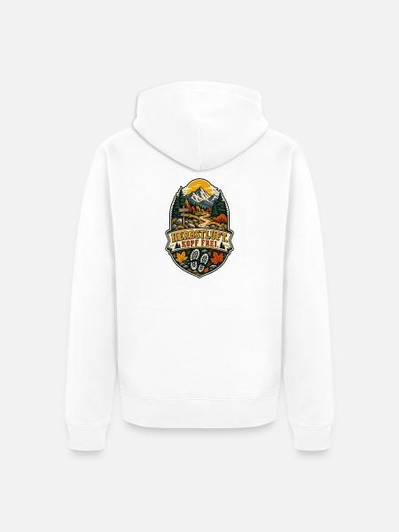 Herbstluft – Kopf frei - Unisex Premium Bio Zip Hoodie - Weiß