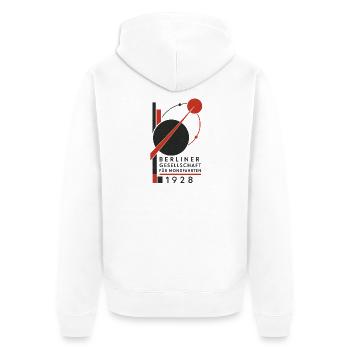 Berliner Gesellschaft für Mondfahrten 1928 - Unisex Premium Bio Zip Hoodie - Weiß - Hinten - Thijin (182cm)