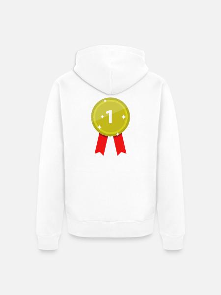 Medaille - Unisex Premium Bio Zip Hoodie - Weiß