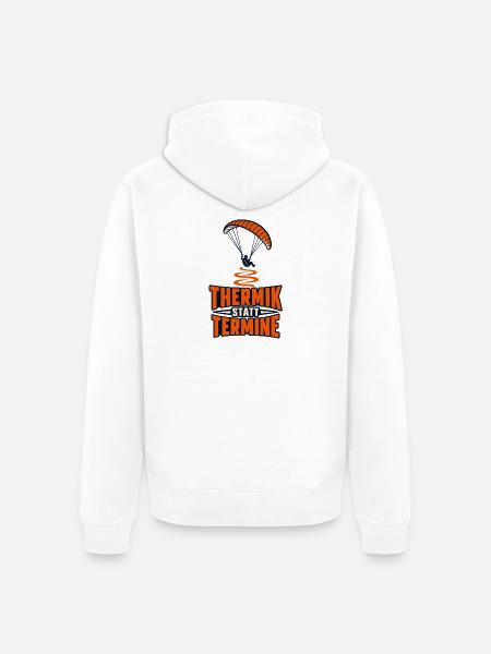 Thermik statt Termine - Unisex Premium Bio Zip Hoodie - Weiß