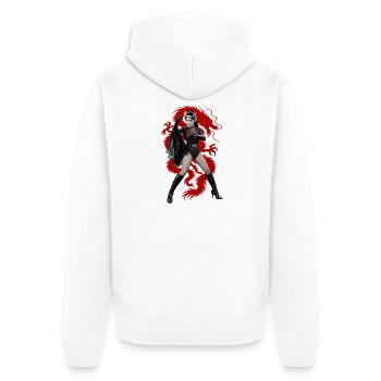 Bloody Mary - Unisex Premium Bio Zip Hoodie - Weiß - Hinten - Thijin (182cm)