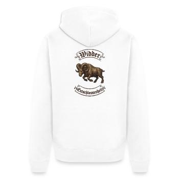 Vikingischer Widder Ornament - Unisex Premium Bio Zip Hoodie - Weiß - Hinten - Thijin (182cm)