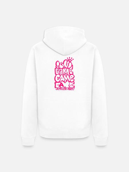CAMEONE-PINK - Unisex Premium Bio Zip Hoodie - Weiß