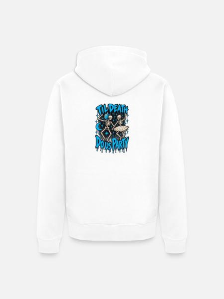 Bis der Tod uns feiert - Unisex Premium Bio Zip Hoodie - Weiß