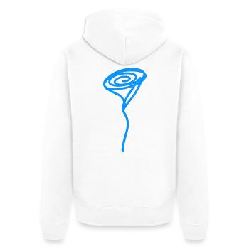 Blue Rose - Unisex Premium Bio Zip Hoodie - Weiß - Hinten - Thijin (182cm)