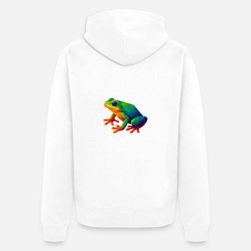 WPAP Stil Tiere - Laubfrosch - Unisex Premium Bio Zip Hoodie - Weiß