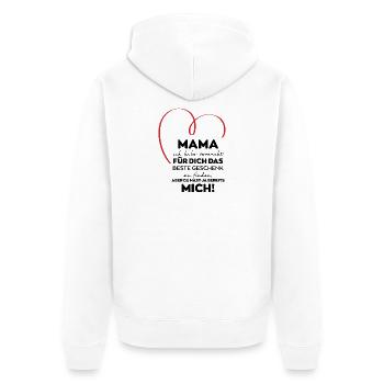 Maman Cadeau Drôle - Veste à capuche bio Premium Unisexe - blanc - Dos - Thijin (182cm)
