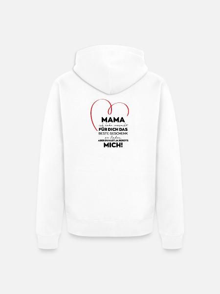 Mom Funny Gift - Unisex Premium Organic Zip Hoodie - white