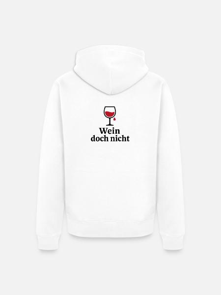 Don't cry after all - funny motif - Unisex Premium Organic Zip Hoodie - white