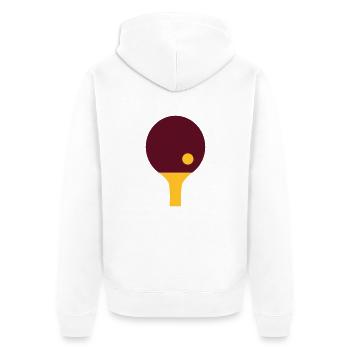 Ping-Pong - Unisex Premium Organic Zip Hoodie - white - Back - Thijin (182cm)
