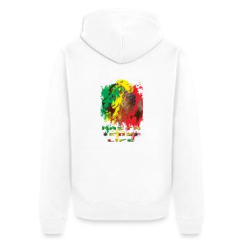 rasta for life - Veste à capuche bio Premium Unisexe - blanc - Dos - Thijin (182cm)