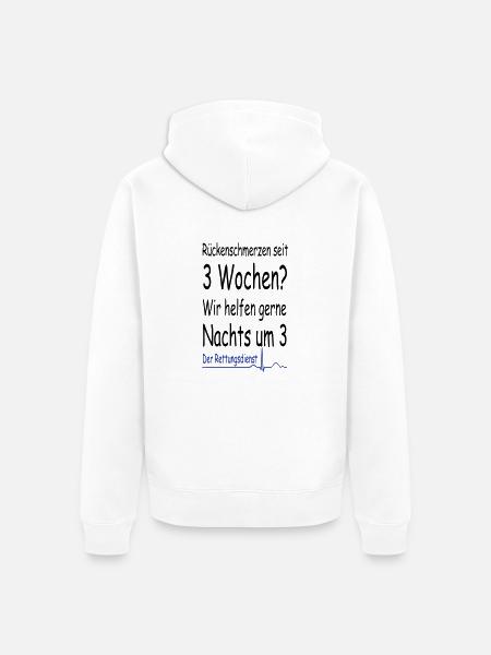 Rettungsdienst der Klassiker - Unisex Premium Bio Zip Hoodie - Weiß