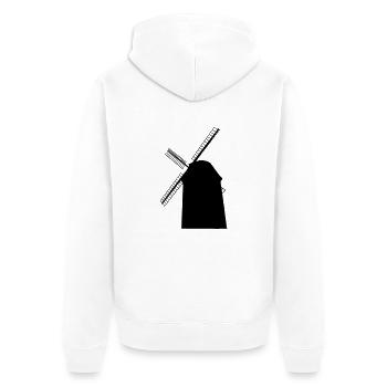 Moulin à vent - Veste à capuche bio Premium Unisexe - blanc - Dos - Thijin (182cm)