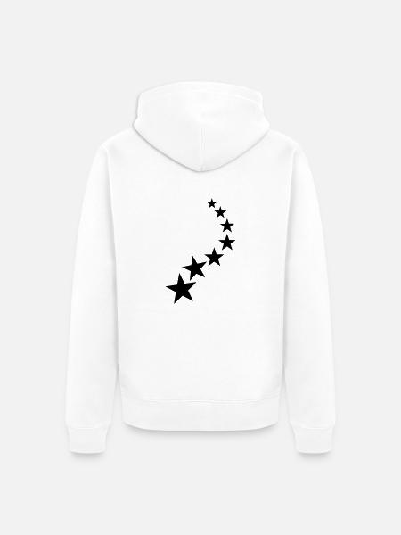 Etoiles - Veste à capuche bio Premium Unisexe - blanc