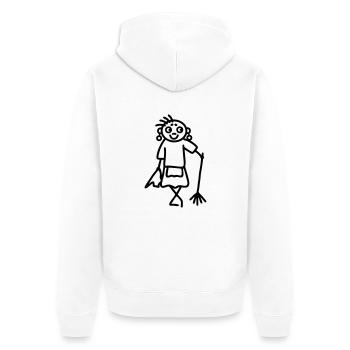 Cleaning lady - Unisex Premium Organic Zip Hoodie - white - Back - Thijin (182cm)