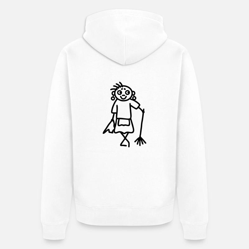 Putzhilfe - Unisex Premium Bio Zip Hoodie - Weiß
