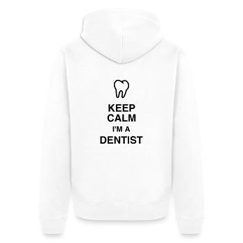 dentiste / dent / médecin / médecine - Veste à capuche bio Premium Unisexe - blanc - Dos - Thijin (182cm)