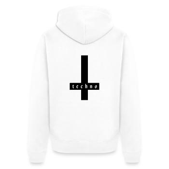 TECHNO - Veste à capuche bio Premium Unisexe - blanc - Dos - Thijin (182cm)