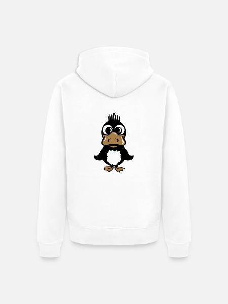 duck - Unisex Premium Bio Zip Hoodie - Weiß