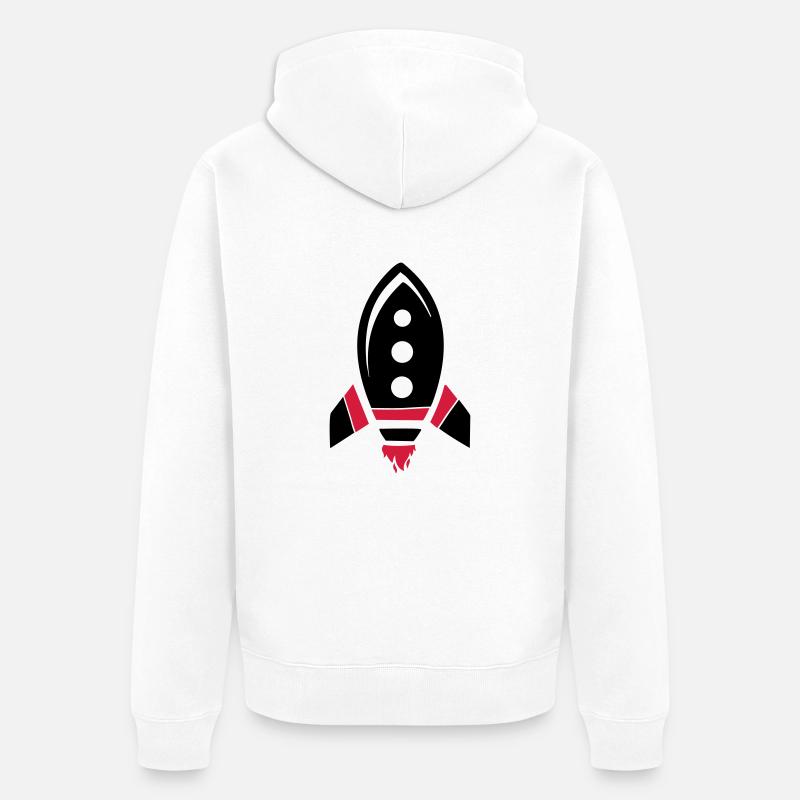 rocket - Veste à capuche bio Premium Unisexe - blanc