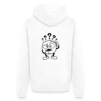 Point d’interrogation douteux monstre sceptique - Veste à capuche bio Premium Unisexe - blanc - Dos - Thijin (182cm)