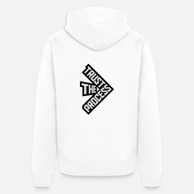 faire confiance au processus Devis - Veste à capuche bio Premium Unisexe - blanc