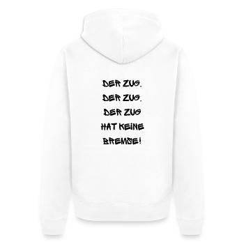 Partyspruch für Malle, Karneval ect. - Kostümidee - Unisex Premium Bio Zip Hoodie - Weiß - Hinten - Thijin (182cm)