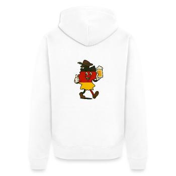 Allemagne - Veste à capuche bio Premium Unisexe - blanc - Dos - Thijin (182cm)