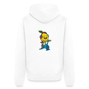 Citron heureux - Veste à capuche bio Premium Unisexe - blanc - Dos - Thijin (182cm)