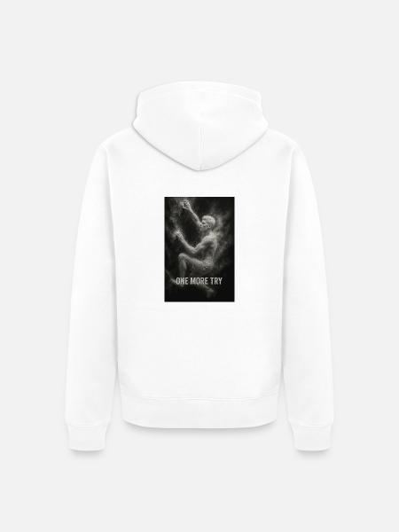 One more try. - Unisex Premium Bio Zip Hoodie - Weiß