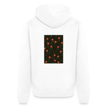 Motif Tulipe - Veste à capuche bio Premium Unisexe - blanc - Dos - Thijin (182cm)
