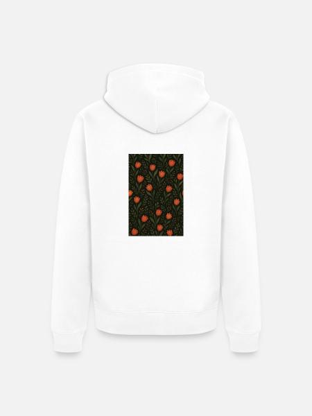 Tulip Pattern - Unisex Premium Organic Zip Hoodie - white