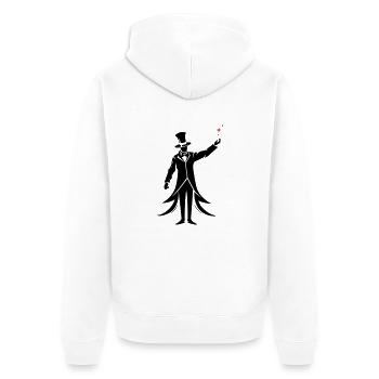 magicien silhouette sorcier - Veste à capuche bio Premium Unisexe - blanc - Dos - Thijin (182cm)