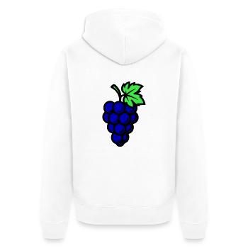 Grapes Grapes Fruit - Unisex Premium Organic Zip Hoodie - white - Back - Thijin (182cm)