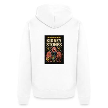 The wandering kidney stones in concert - Unisex Premium Organic Zip Hoodie - white - Back - Thijin (182cm)