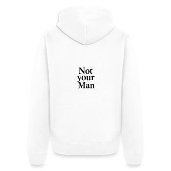 Not your Man - Unisex Premium Bio Zip Hoodie - Weiß - Hinten - Thijin (182cm)