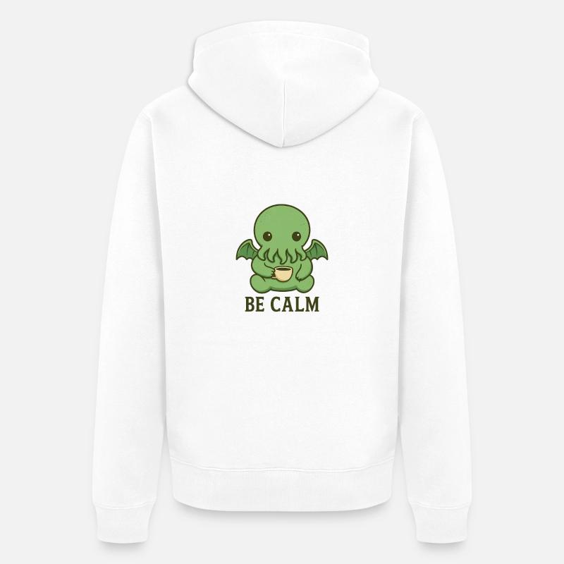 Bébé Cthulhu - Veste à capuche bio Premium Unisexe - blanc