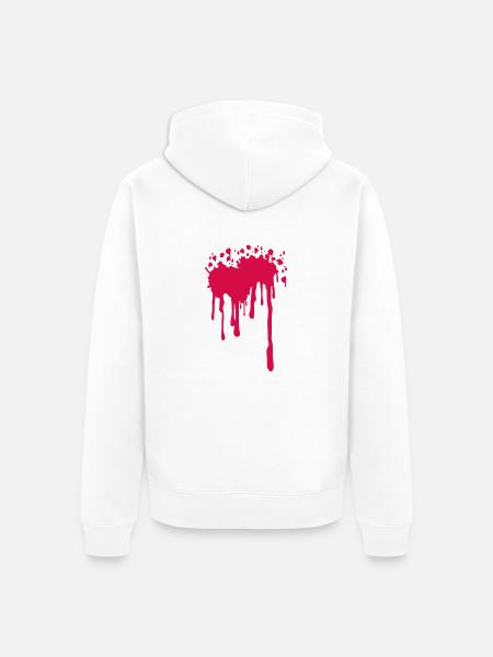 Blutfleck5 - Unisex Premium Bio Zip Hoodie - Weiß