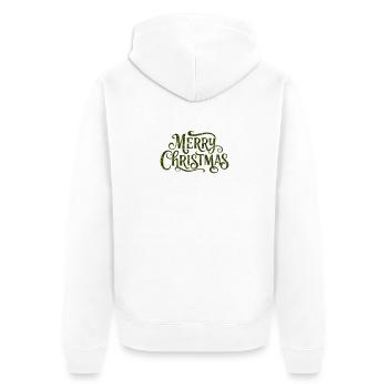 Message de Noël Vintage Vert - Veste à capuche bio Premium Unisexe - blanc - Dos - Thijin (182cm)