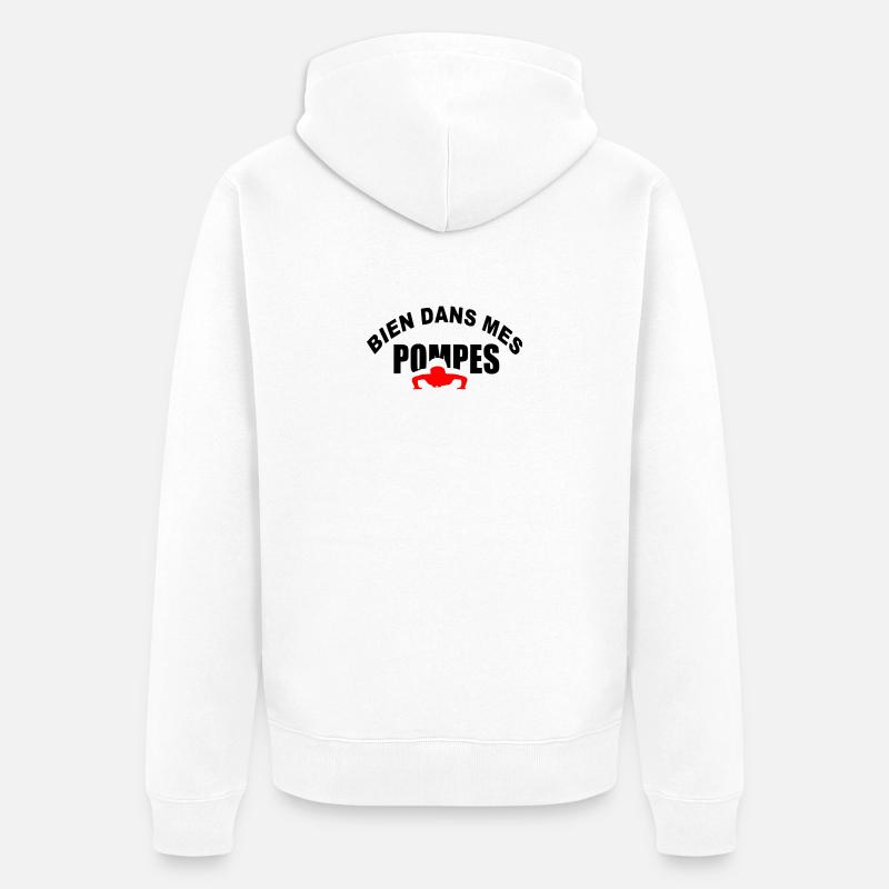 Bien dans mes Pompes - Veste à capuche bio Premium Unisexe - blanc