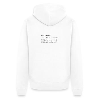 Biathlon Definition - Unisex Premium Organic Zip Hoodie - white - Back - Thijin (182cm)