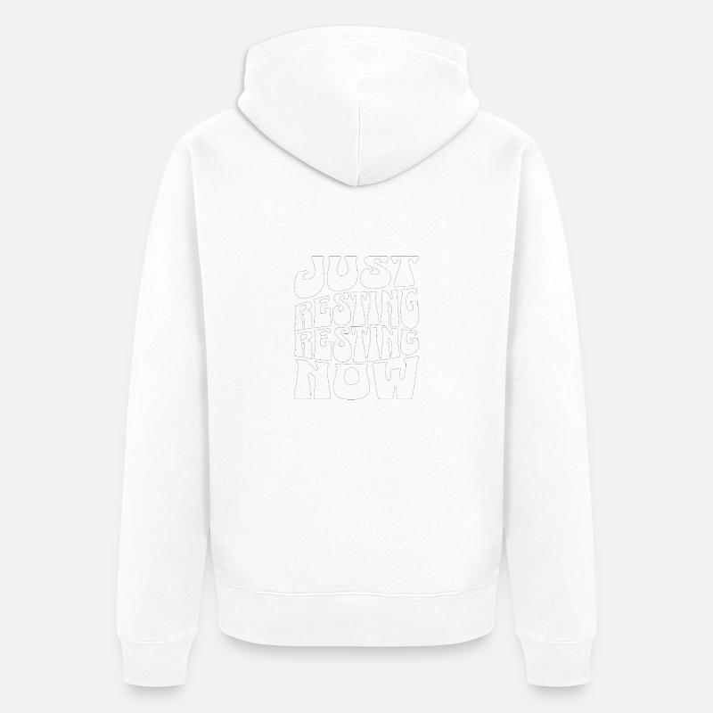 Détendez-vous, une pause s’impose - Veste à capuche bio Premium Unisexe - blanc
