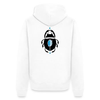 Skarabaeus Glückskäfer - Veste à capuche bio Premium Unisexe - blanc - Dos - Thijin (182cm)